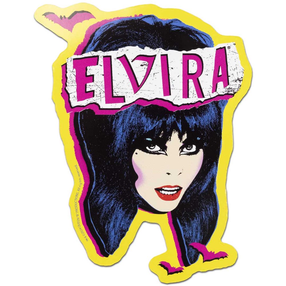Elvira Punk Pop Bats Sticker