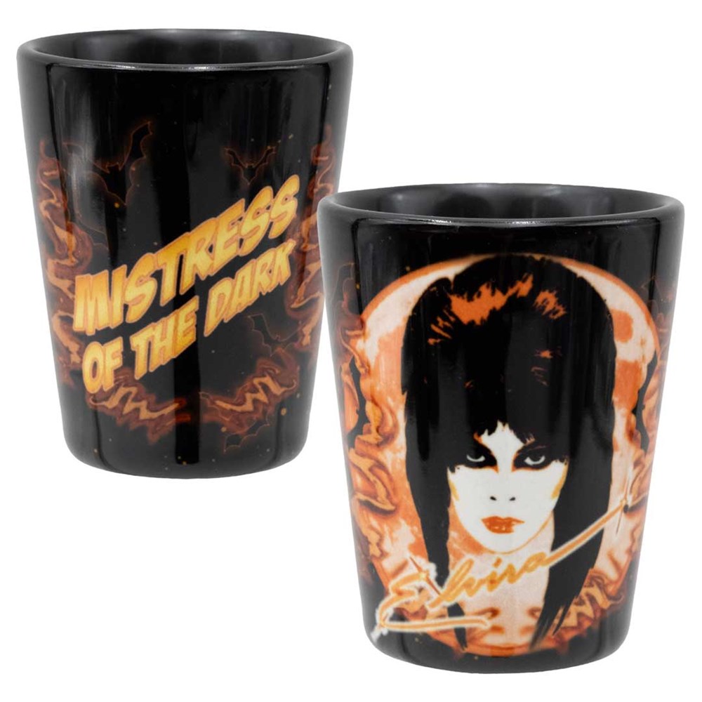 Elvira 80s Moon Orange Shot Glass