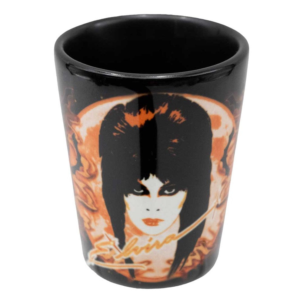 Elvira 80s Moon Orange Shot Glass