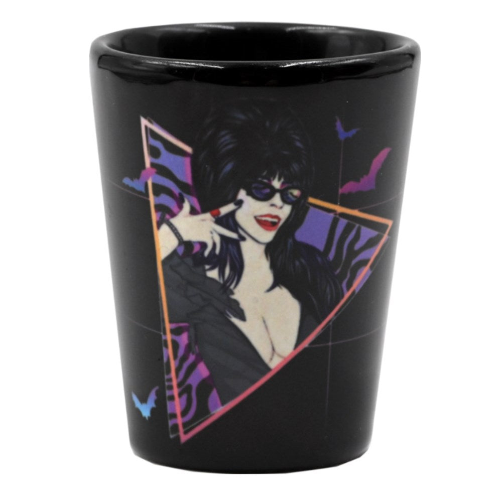 Elvira New Wave Bats Ceramic Shot Glass