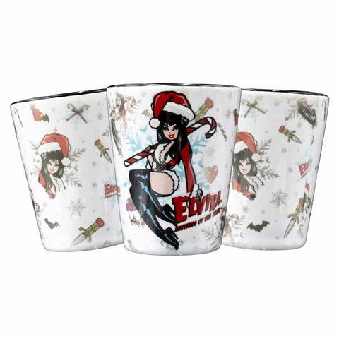 Elvira Viva Candy Cane Shot Glass