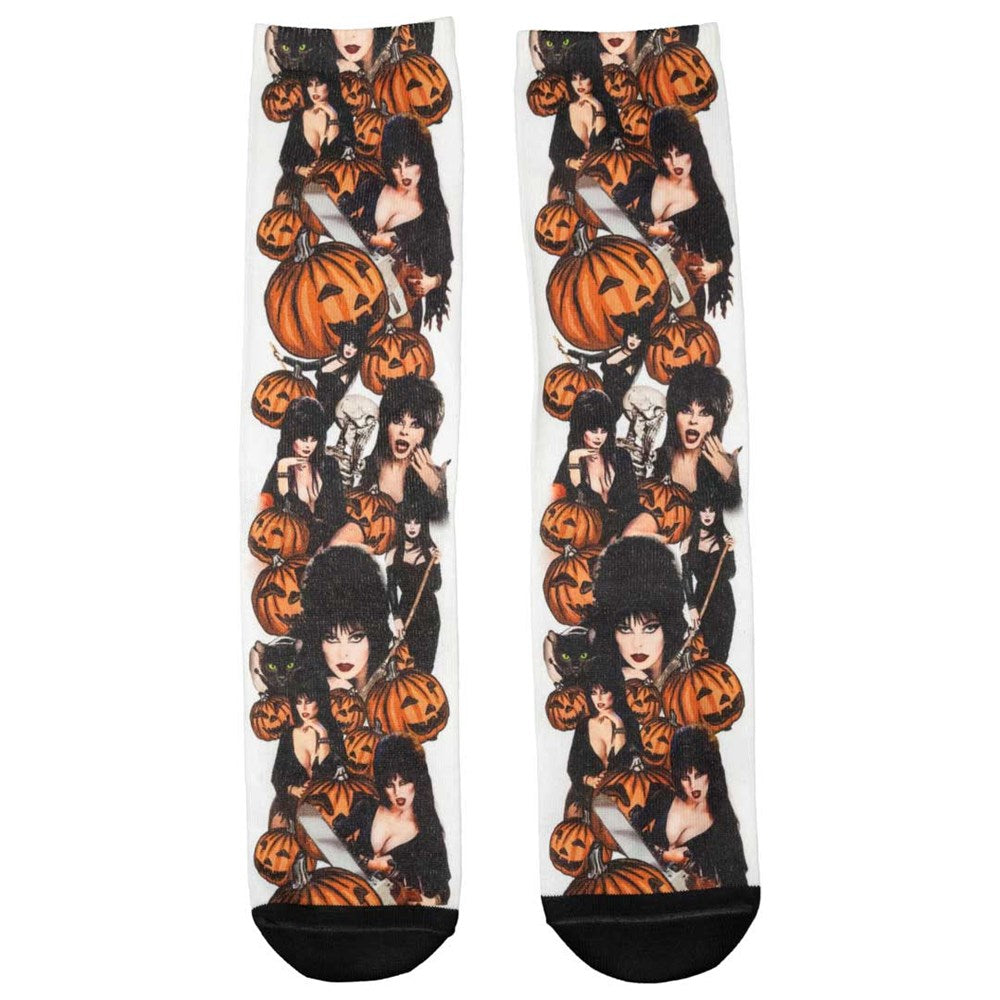 Elvira Halloween Photo Repeat Socks