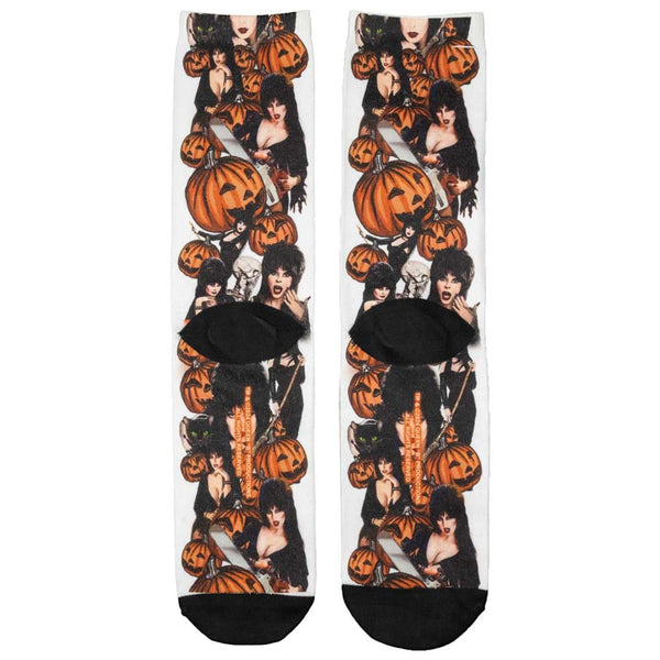 Elvira Halloween Photo Repeat Socks