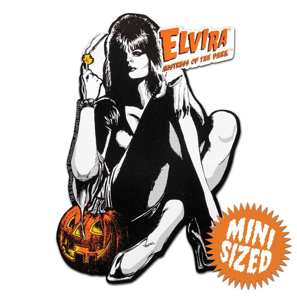Elvira Comic Pumpkin Ignite Mini Sticker