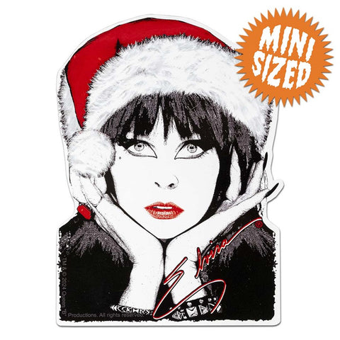 Elvira Santa Face Signature Mini Sticker