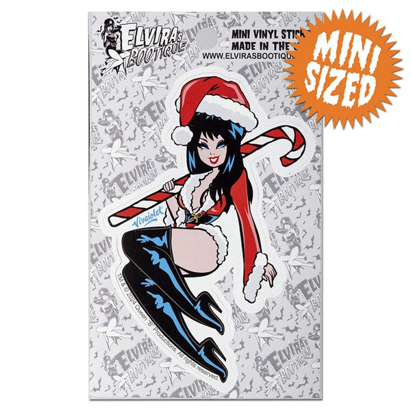 Elvira Viva Candy Cane Mini Sticker