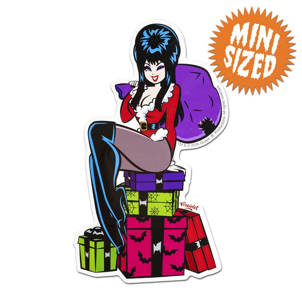 Elvira Viva Santa Sack Mini Sticker