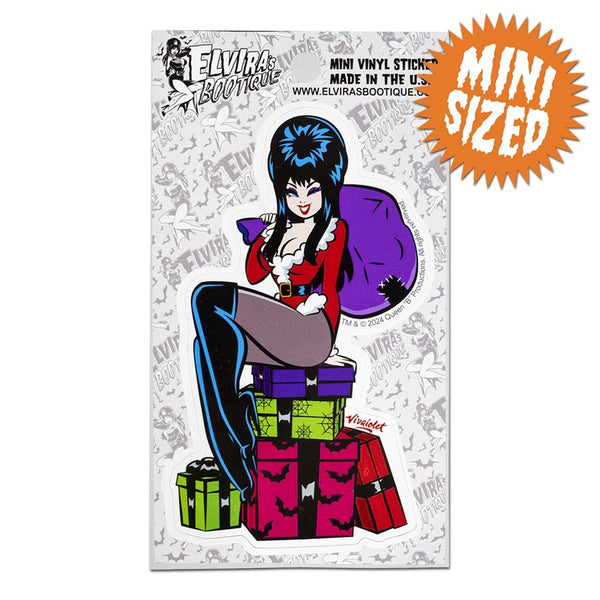 Elvira Viva Santa Sack Mini Sticker