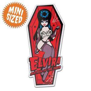 Elvira Viva Spider Coffin Mini Sticker