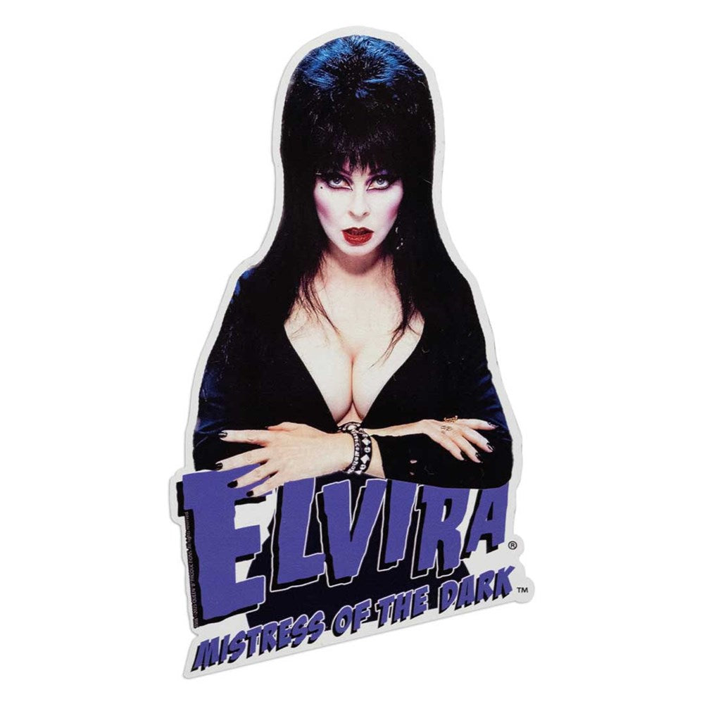 Elvira Portrait Purple Logo Sticker