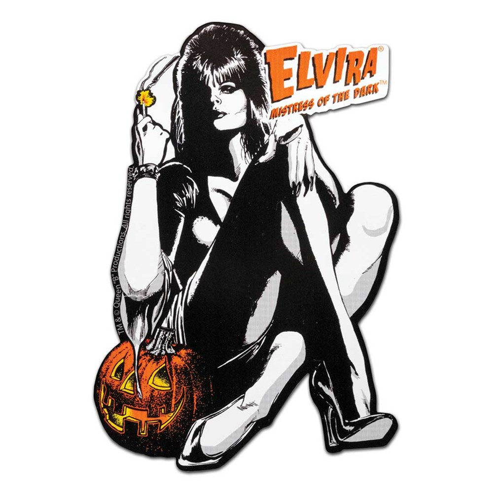 Elvira Comic Pumpkin Ignite Sticker