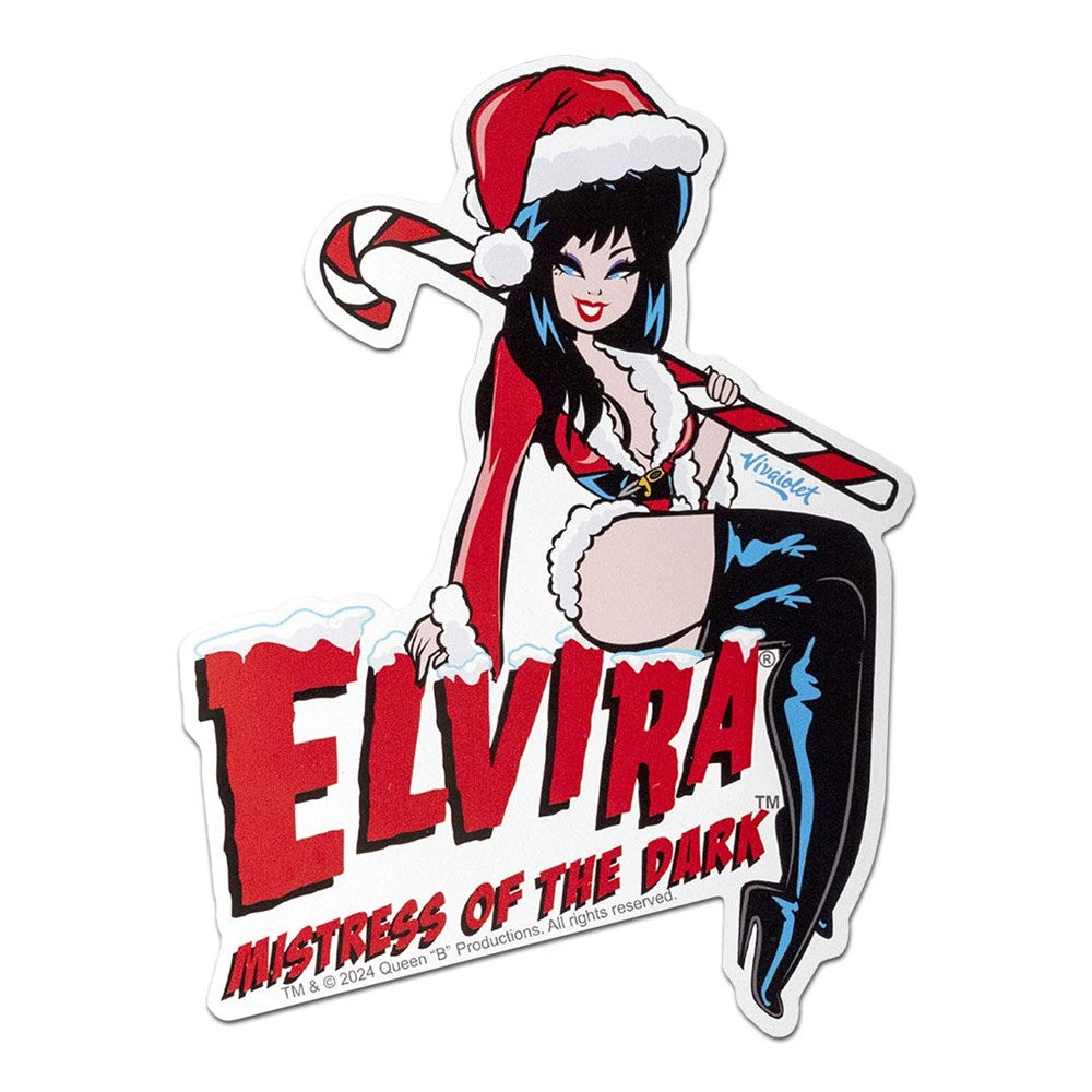 Elvira Viva Candy Cane Sticker