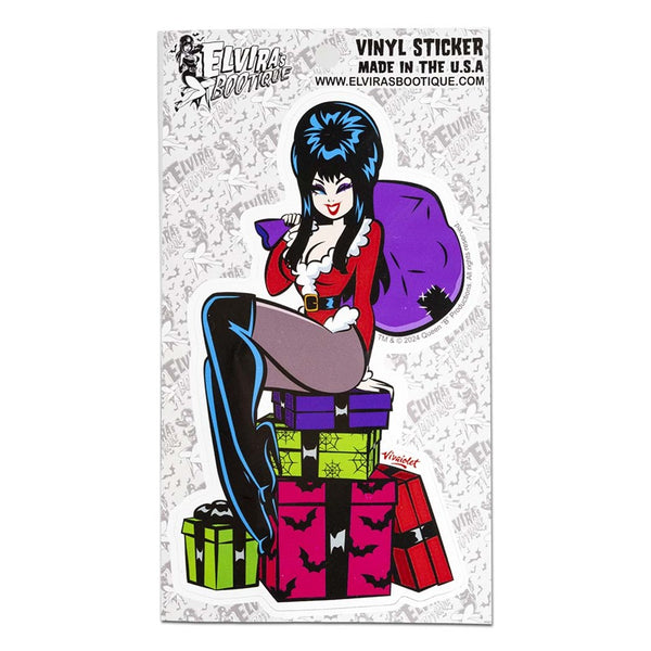 Elvira Viva Santa Sack Sticker