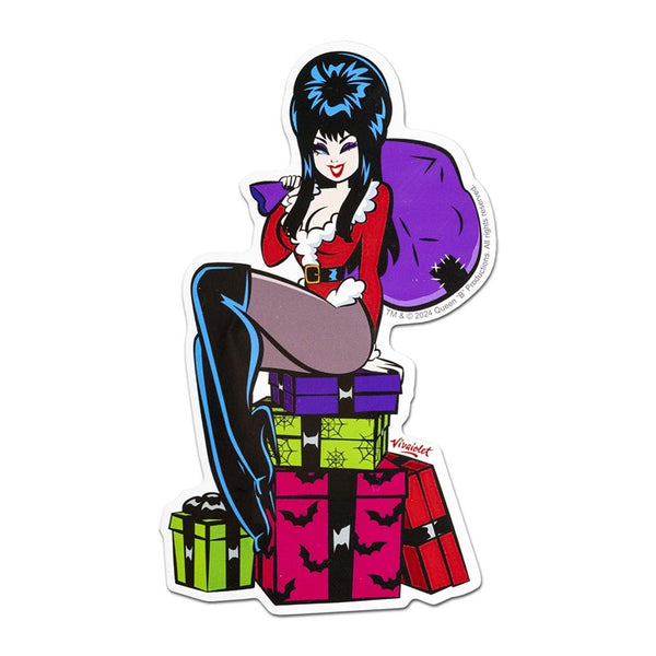 Elvira Viva Santa Sack Sticker