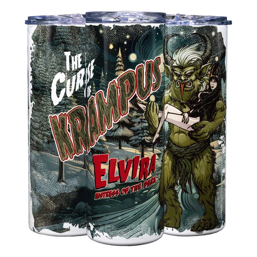 Elvira Curse Of Krampus Skinny Tumbler