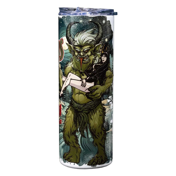 Elvira Curse Of Krampus Skinny Tumbler