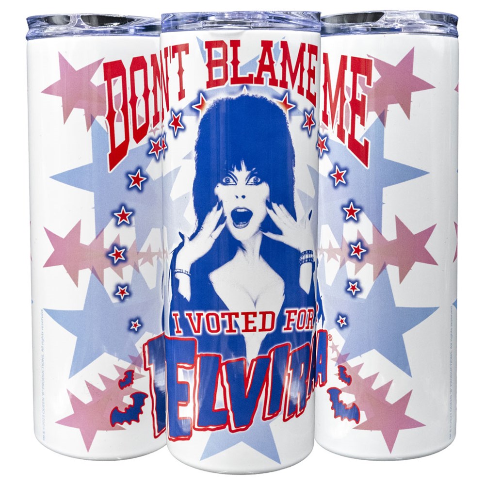 Elvira Dont Blame Me Skinny Tumbler