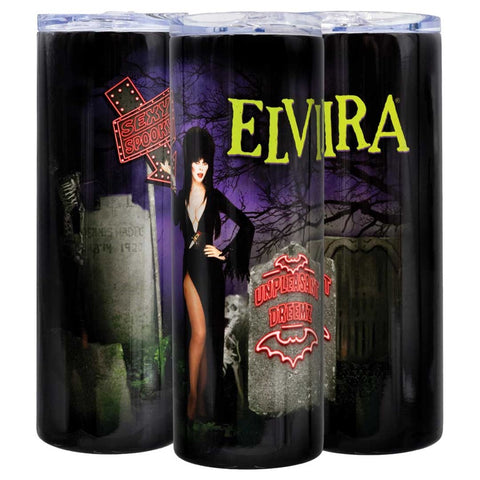 Elvira Beetle Sign Skinny Tumbler