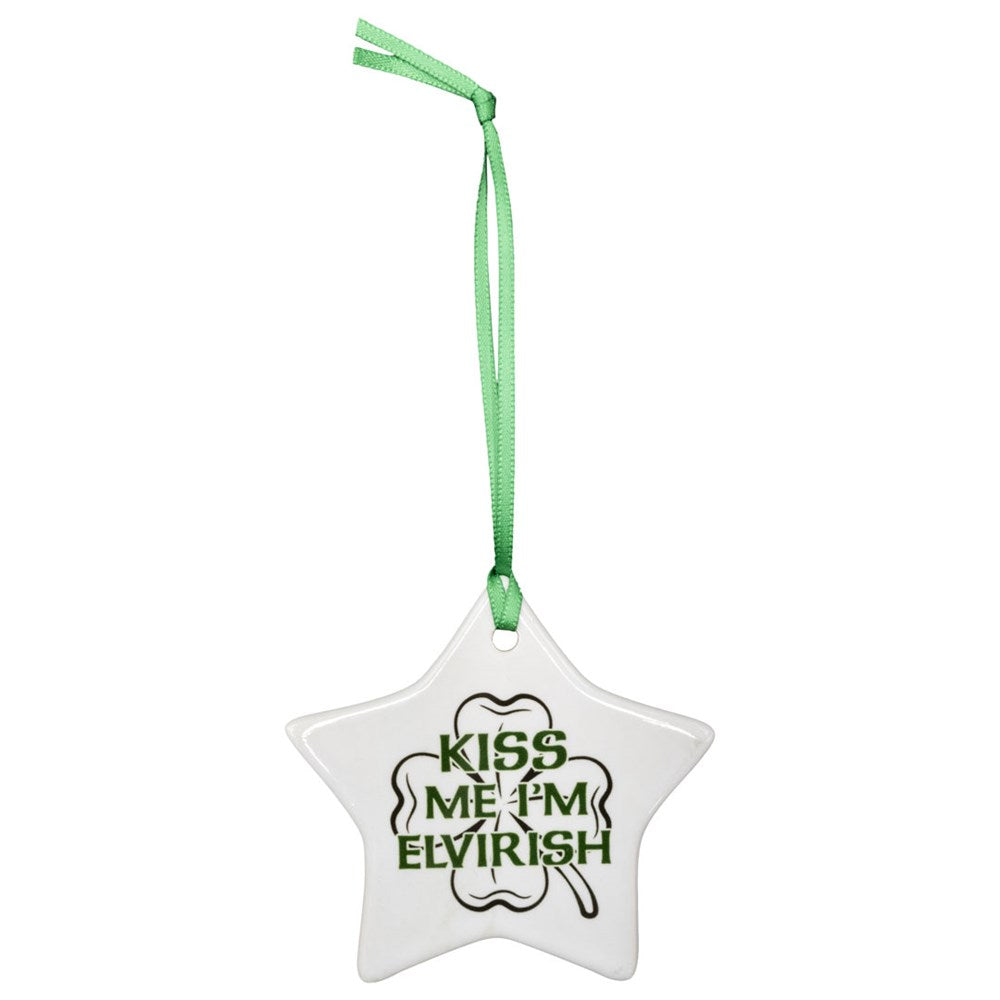 Elvira Kiss Me Ceramic Star Ornament