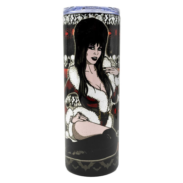 Elvira Dark Xmas Skinny Tumbler 20oz