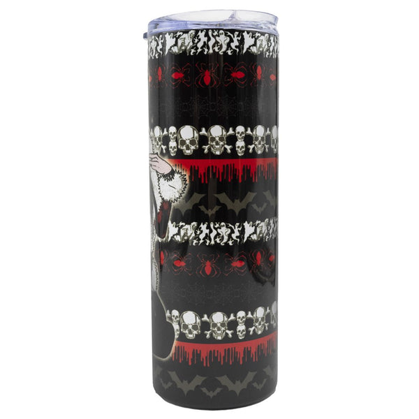 Elvira Dark Xmas Skinny Tumbler 20oz