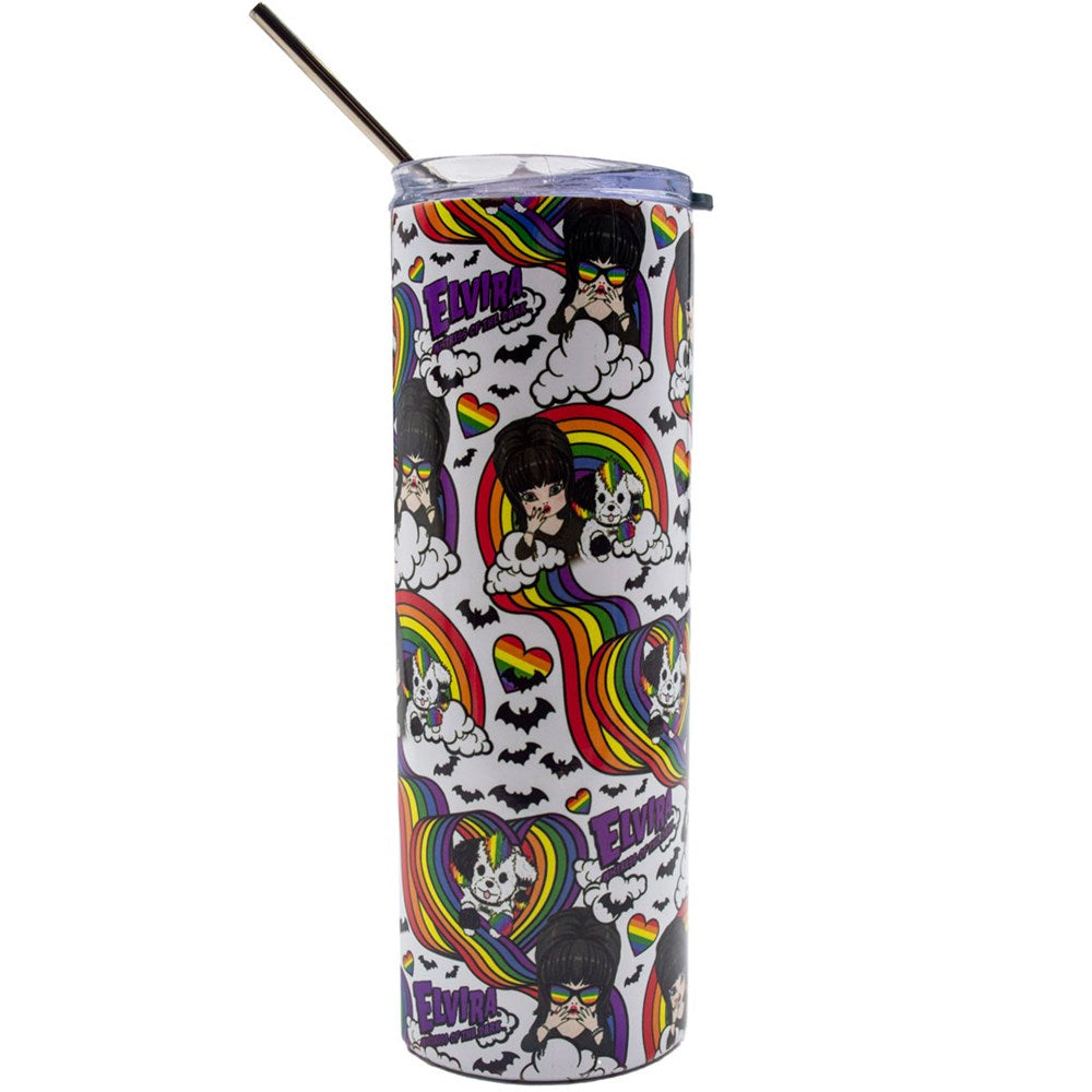 Elvira And Friends Cutie Rainbow Skinny Tumbler