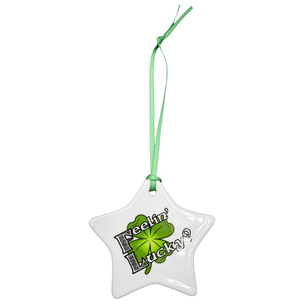 Elvira Feelin Lucky Celtic Star Ceramic Ornament
