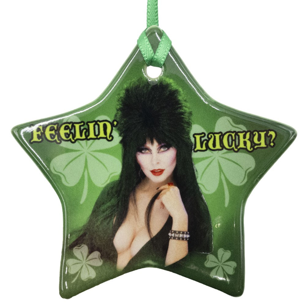 Elvira Fellin Lucky Shamrock Star Ceramic Ornament
