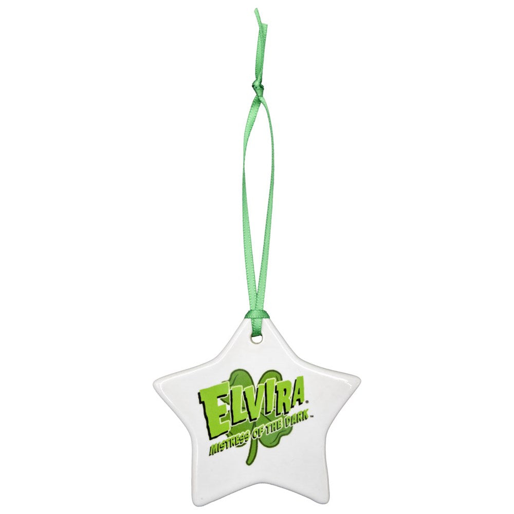Elvira Fellin Lucky Shamrock Star Ceramic Ornament