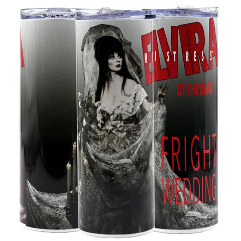 Elvira Fright Wedding Skinny Tumbler
