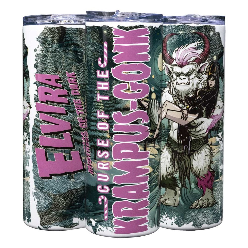 Elvira Krampus Gonk Skinny Tumbler