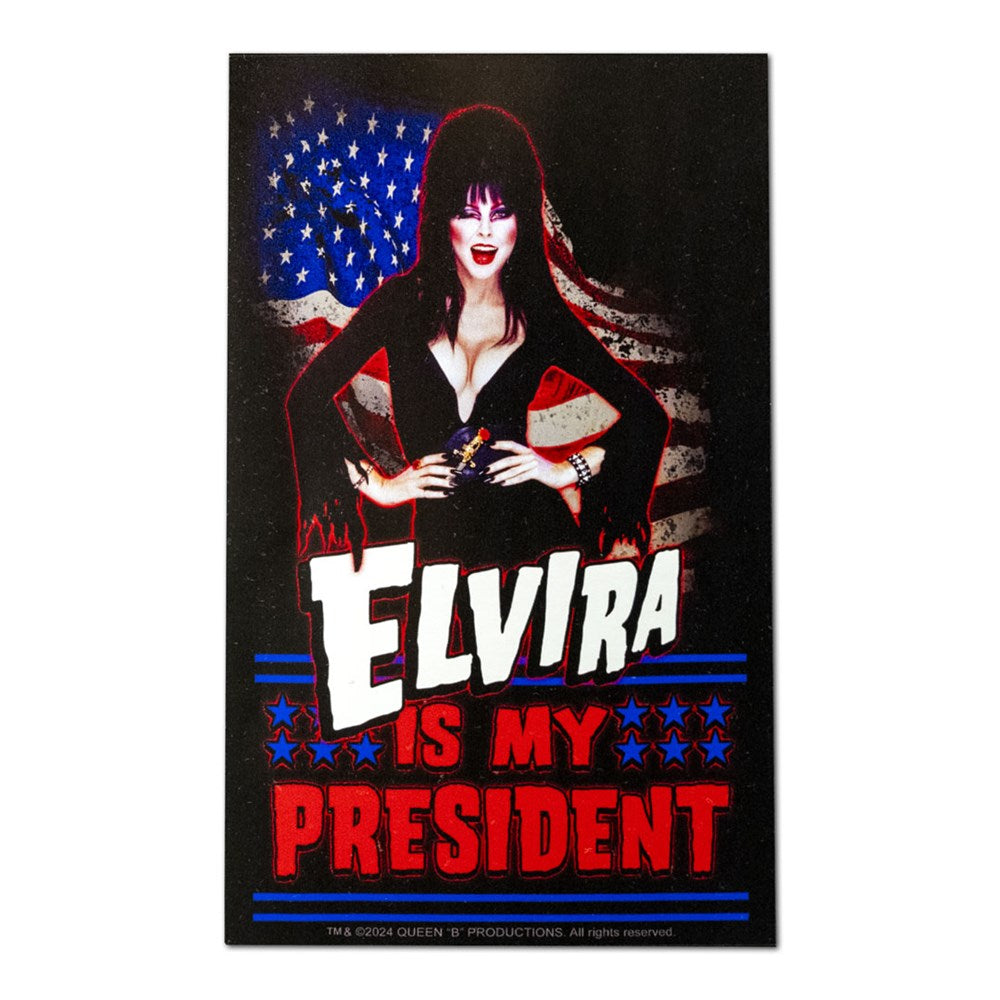 Elvira Is My President Sticker