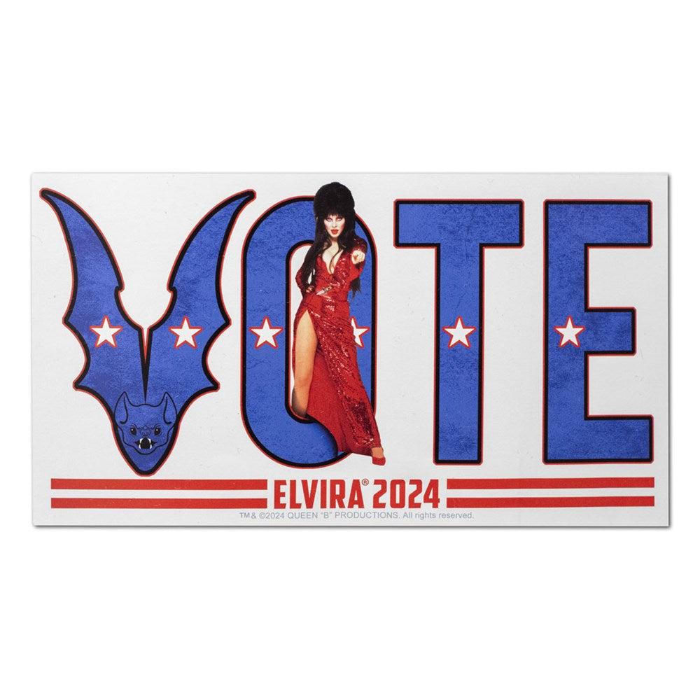 Elvira Vote Bat Bumper Sticker