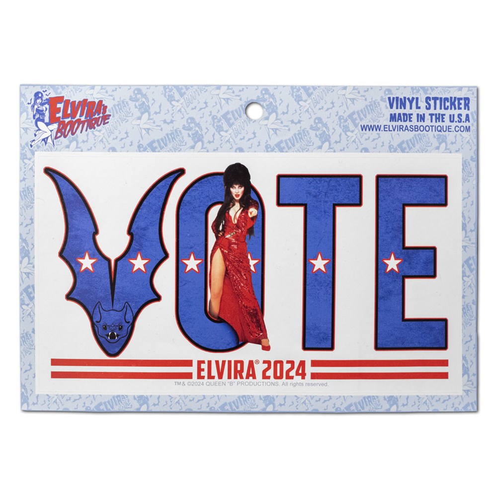Elvira Vote Bat Bumper Sticker