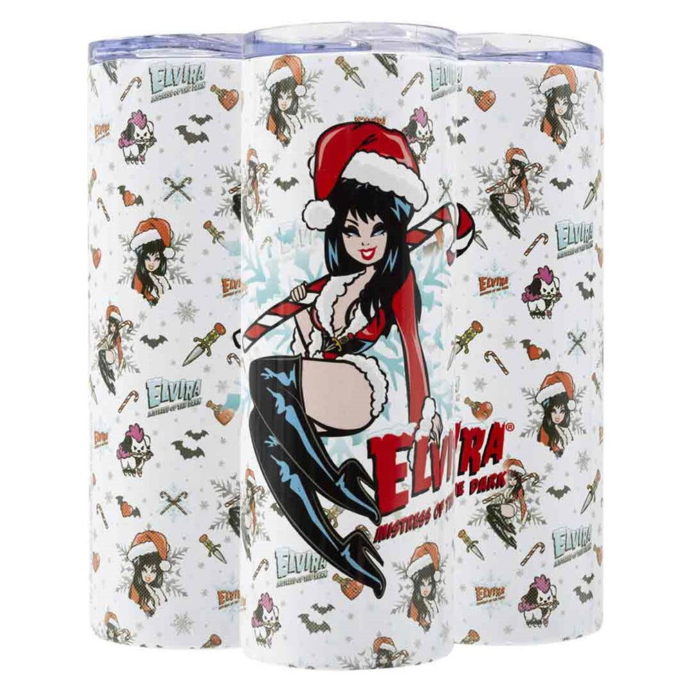 Elvira Viva Candy Cane Skinny Tumbler