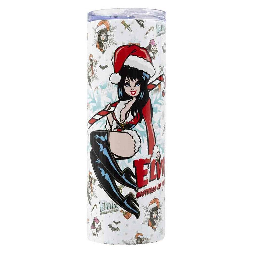Elvira Viva Candy Cane Skinny Tumbler