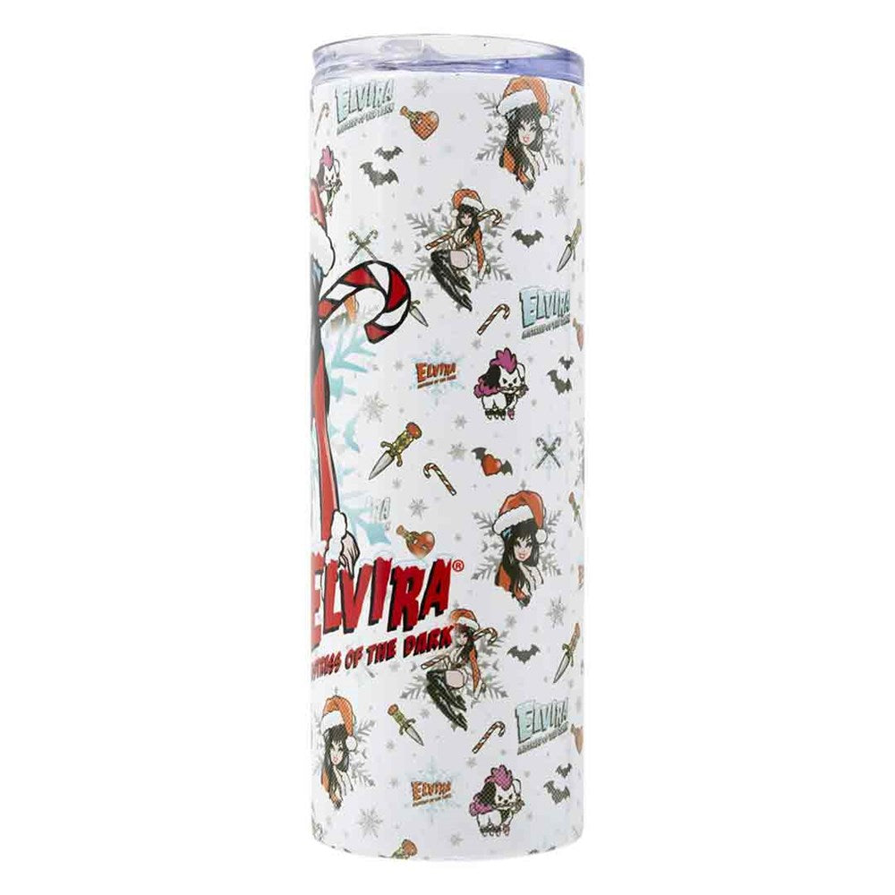 Elvira Viva Candy Cane Skinny Tumbler