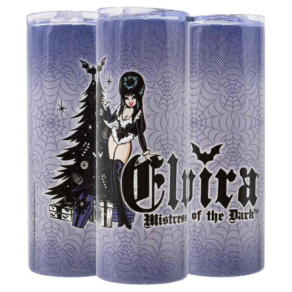 Elvira Viva Goth Tree Skinny Tumbler