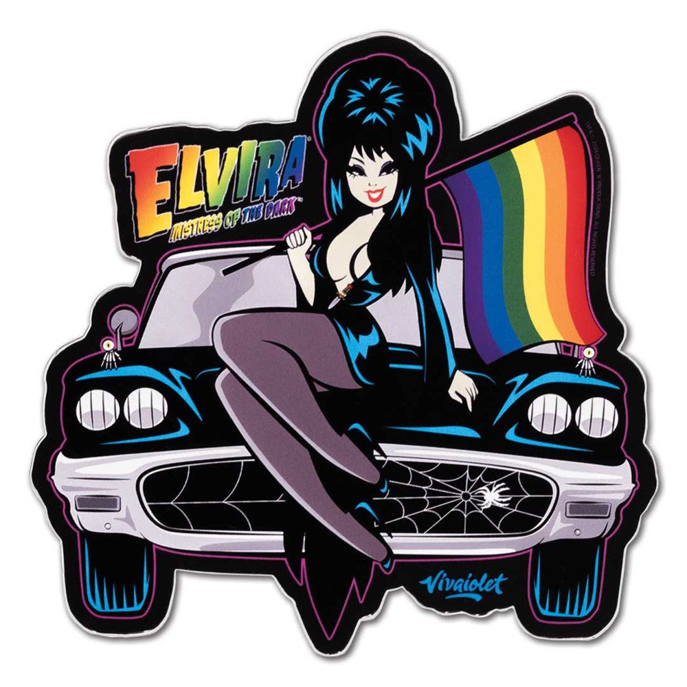 Elvira Viva Macabre Mobile Pride Sticker