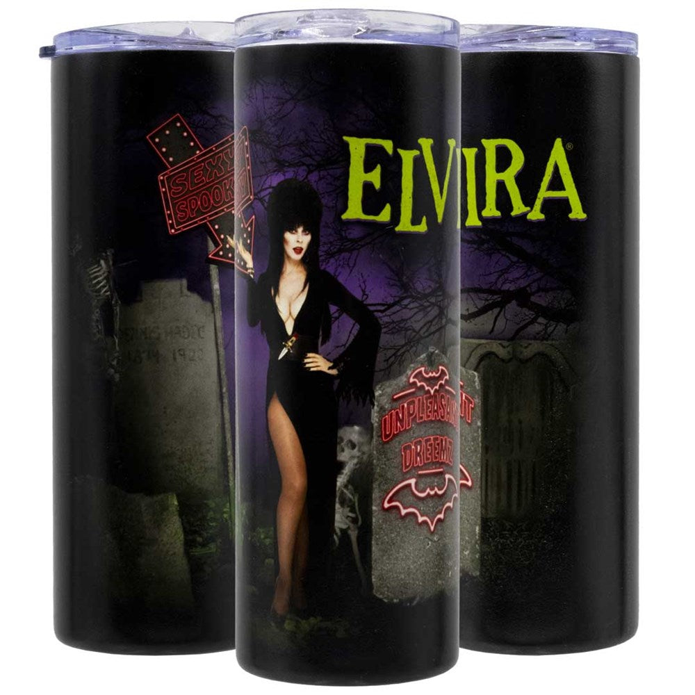 Elvira Beetle Sign GLOW Skinny Tumbler