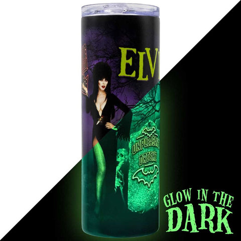 Elvira Beetle Sign GLOW Skinny Tumbler