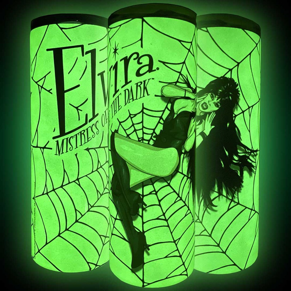 Elvira In Web GLOW Skinny Tumbler