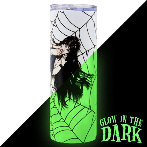 Elvira In Web GLOW Skinny Tumbler