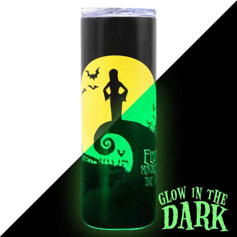 Elvira Spiral Hill GLOW Skinny Tumbler