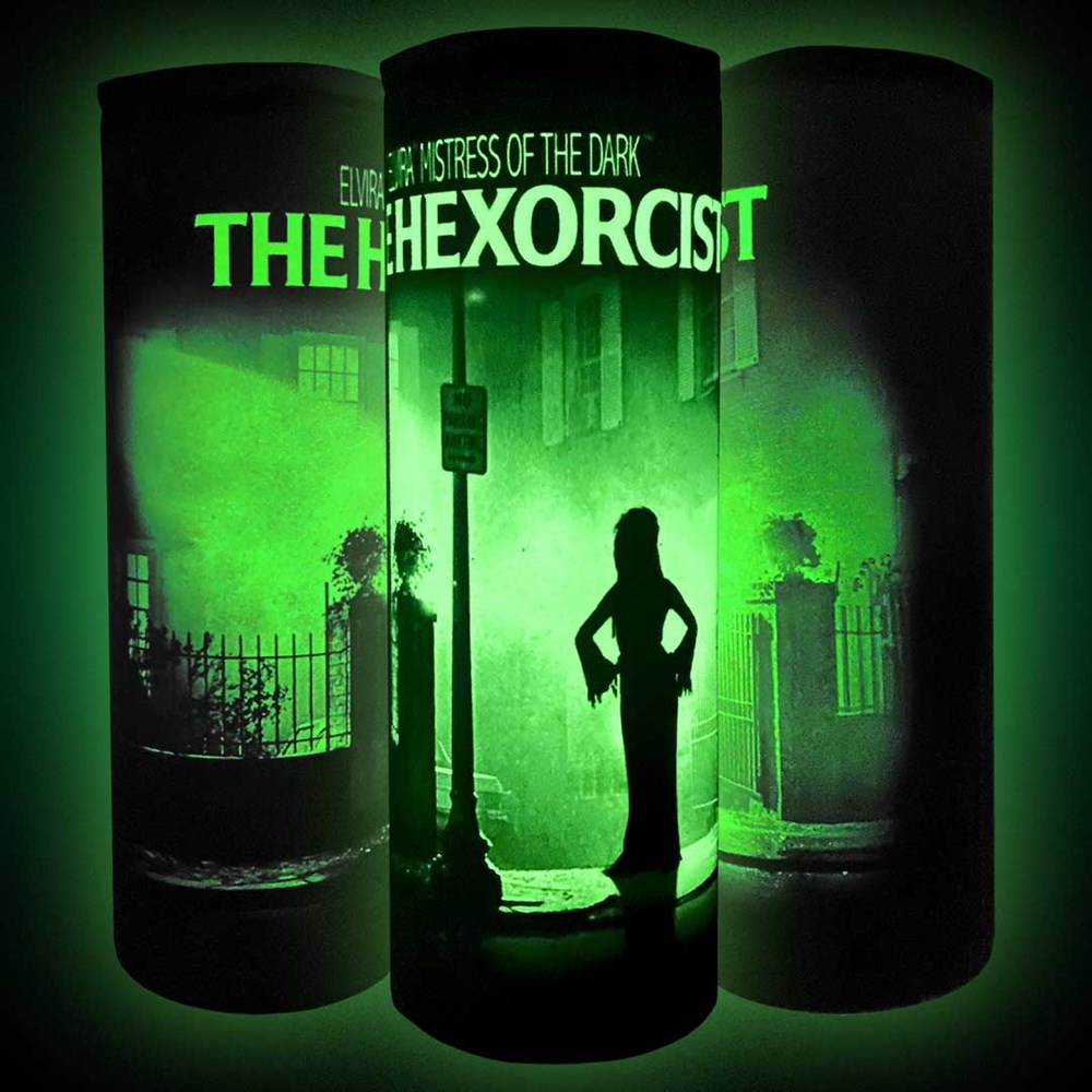 Elvira The Hexorcist GLOW Skinny Tumbler
