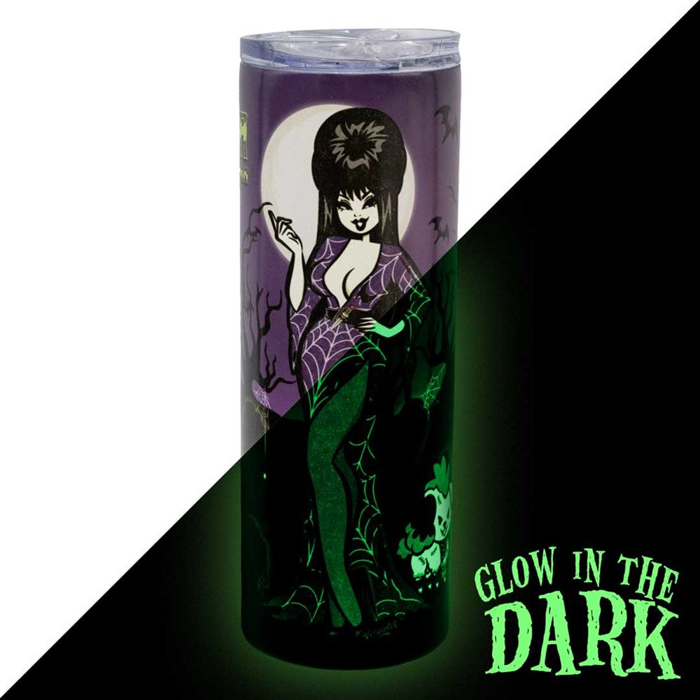 Elvira Viva Cemetery GLOW Skinny Tumbler