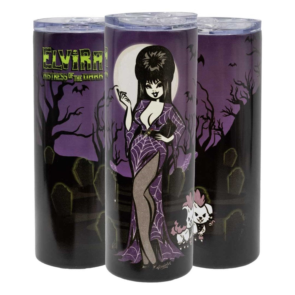 Elvira Viva Cemetery GLOW Skinny Tumbler