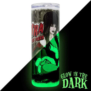 Elvira Xmas Forest GLOW Skinny Tumbler