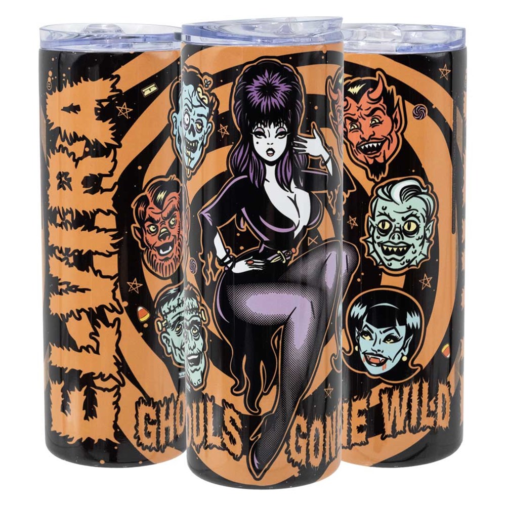 Elvira Ghould Gone Wild Skinny Tumbler