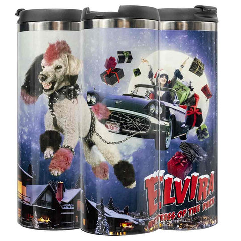 Elvira Gonk Sleigh 14oz Coffee Tumbler